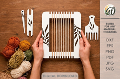 Thread Weaving Looms Bundle Laser Cut. Yarm Craft Tools SVG Product Image 9