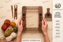 Thread Weaving Looms Bundle Laser Cut. Yarm Craft Tools SVG Product Image 10