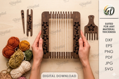 Thread Weaving Looms Bundle Laser Cut. Yarm Craft Tools SVG Product Image 11