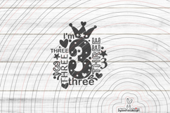I'm three Cutting file SVG DXF Product Image 1