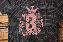 I'm three Cutting file SVG DXF Product Image 4