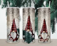 Three Gnomes Tumbler PNG Digital Sublimation Design Product Image 2