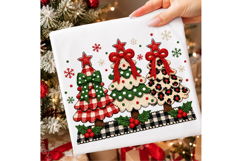 Three Christmas Trees PNG Product Image 2