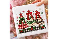 Three Christmas Trees PNG Product Image 1