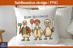 Goose Halloween sublimation Silly Goose Horror Funny T-shirt Product Image 2