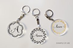 Keychain svg, Keychain patterns svg, Wreath monograms svg Product Image 3