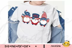 Three gnome 4th of july svg, Patriotic Gnomes Independence D Product Image 4