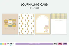 3x4 Christmas card featuring three cute Wise Men with gifts and Here Come the Kings text