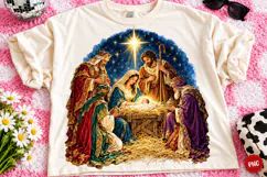 Christmas Nativity PNG | Baby Jesus & Three Wise Men Png Product Image 1