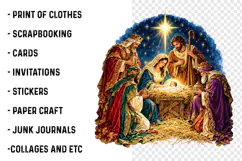 Christmas Nativity PNG | Baby Jesus & Three Wise Men Png Product Image 3