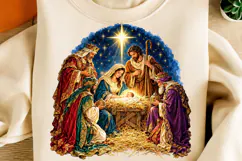 Christmas Nativity PNG | Baby Jesus & Three Wise Men Png Product Image 5