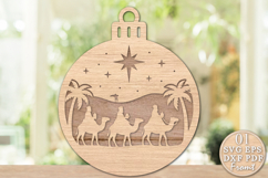 Three Wise Men on Camels Ornament SVG Laser Cut Product Image 1