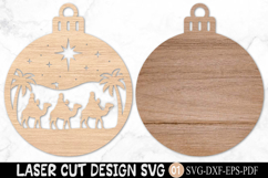 Three Wise Men on Camels Ornament SVG Laser Cut Product Image 2