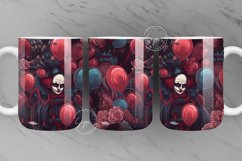 Halloween Mug Wrap, Clown with Balloons, 11 &amp; 15 Oz Mug Product Image 1