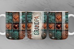 Best Grandpa Mug, Fathers Day Mug Design, 11 &amp; 15 Oz Mug Product Image 1