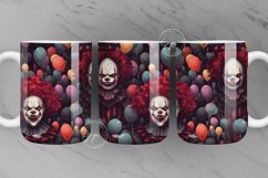 Halloween Mug Wrap, Clown with Balloons, 11 &amp; 15 Oz Mug Product Image 1