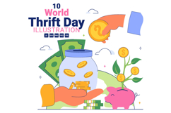 10 World Thrift Day Illustration Product Image 1