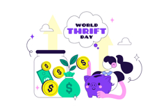 10 World Thrift Day Illustration Product Image 4