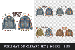 Thrifting clipart printable sublimation design png Product Image 1