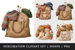 Thrifting clipart printable sublimation design png Product Image 1