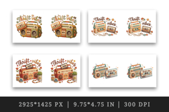 Thrifting mug wrap printable sublimation design Product Image 2