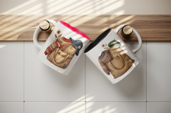 Thrifting mug wrap printable sublimation design Product Image 3