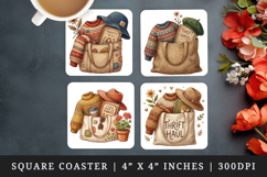Thrifting square coaster sublimation, coasters design Product Image 1