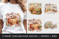 Thrifting t-shirt printable sublimation design png Product Image 1
