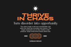 Thrive in Chaos Urban Typography T-shirt Design Product Image 1