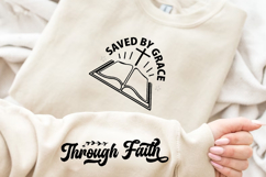 Saved By Grace Through Faith Sleeve SVG, Christian Faith SVG Product Image 3