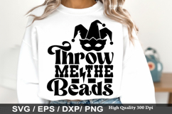 Throw Me The Beads - Mardi Gras SVG Design Product Image 1