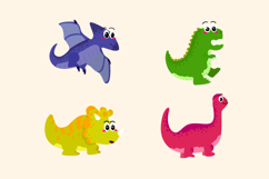 Cute Dinosaurs Illustration bundles | 4 Dinosaurs Product Image 2