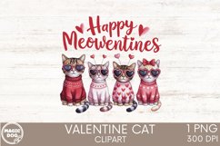 Happy Meowentines Cute Valentine Cat|Valentine Cat Lover Product Image 1