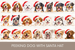 Christmas Peeking Dog with Santa Hat Bundle 70 Dog Breeds Product Image 3