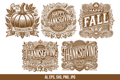 Thanksgiving Text Vector Bundle Product Image 1