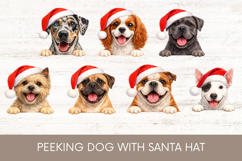 Christmas Peeking Dog with Santa Hat Bundle 70 Dog Breeds Product Image 4