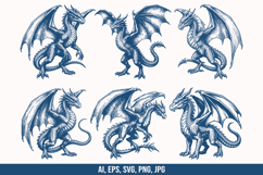 Western Dragon Vector SVG Bundle Product Image 1