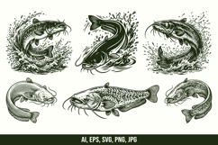 Wels Catfish Vector SVG Bundle Product Image 1