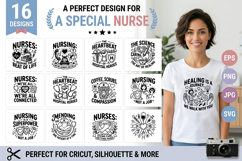 Nurse SVG Bundle, 16 Best Nursing Designs SVG, EPS, PNG, JPG Product Image 1