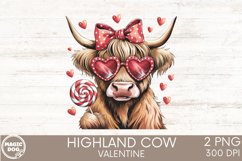 Valentine Coquette Highland Cow|Candy Valent|Cow Lover Product Image 1