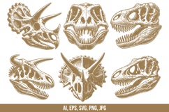 Dinosaur Skull Vector SVG Bundle Product Image 1