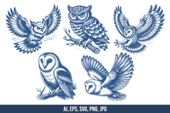 Owl Vector SVG Bundle Product Image 1