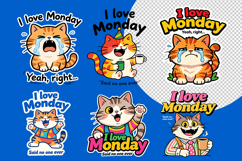 Funny Cat I Love Monday SVG PNG Bundle Product Image 1
