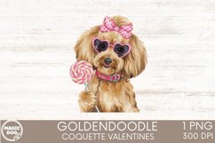 Goldendoodle Coquette|Goldendoodle Valentines|Coquette Bow Product Image 1