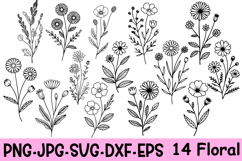 Floral Svg, Flower Svg, Wildflower Svg Product Image 1