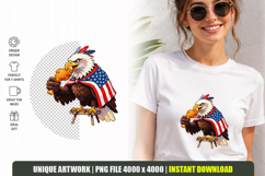 Funny Patriotic Eagle PNG 4th of July Design Product Image 1