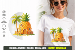 Pineapple House PNG Tropical Cottage Clipart Product Image 1