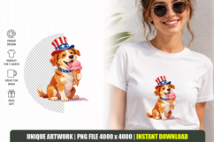 Patriotic Dog PNG 4th of July Puppy Clipart Product Image 1