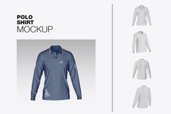 Long Sleeve Polo Shirt Mockup Product Image 1