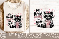 My Heart Pops For You|Raccoon Valentines Day|Valentine Vibe Product Image 2